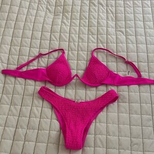 SHEIN Hot Pink Bikini Set